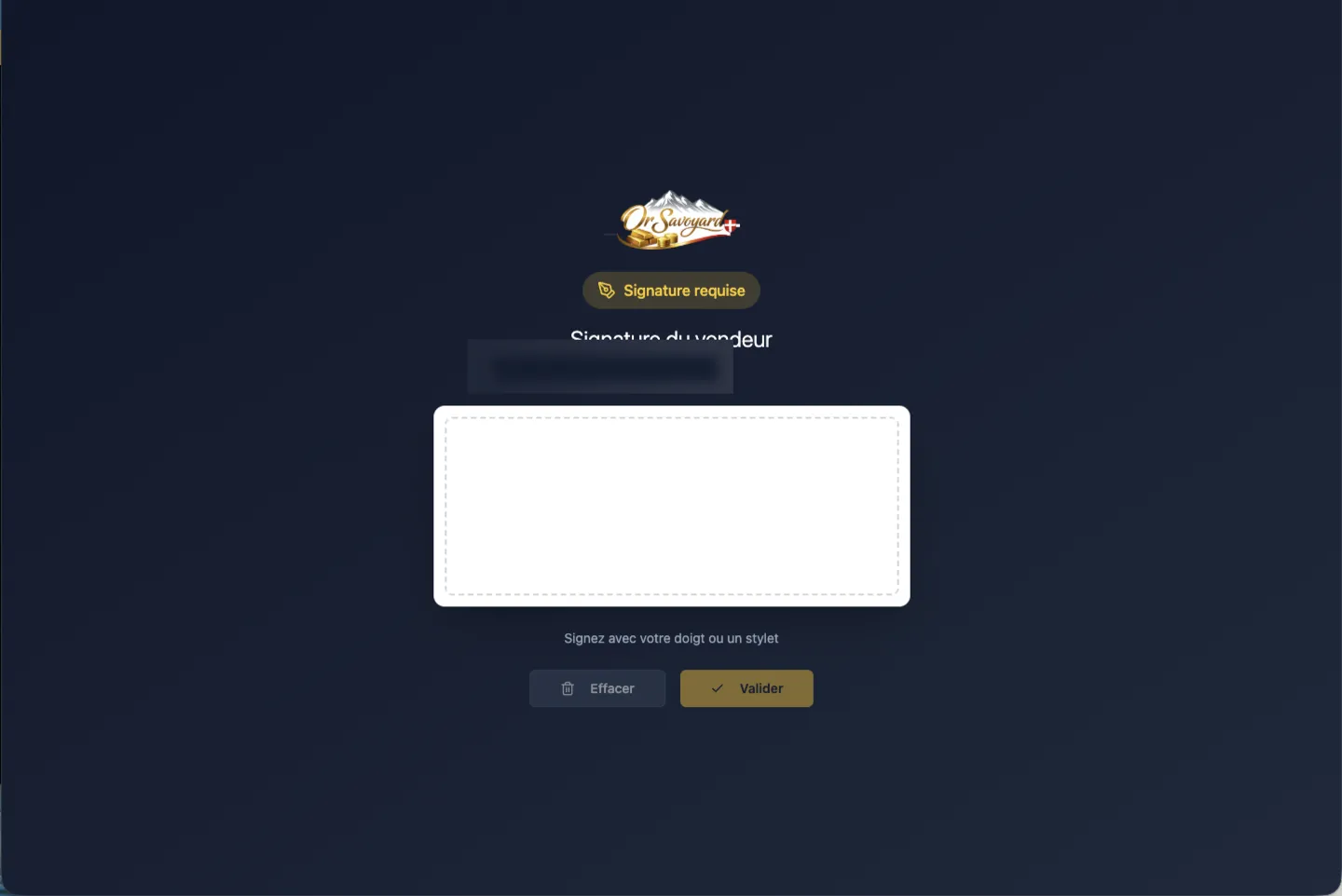 Signature électronique sur écran client interactif ViewClient